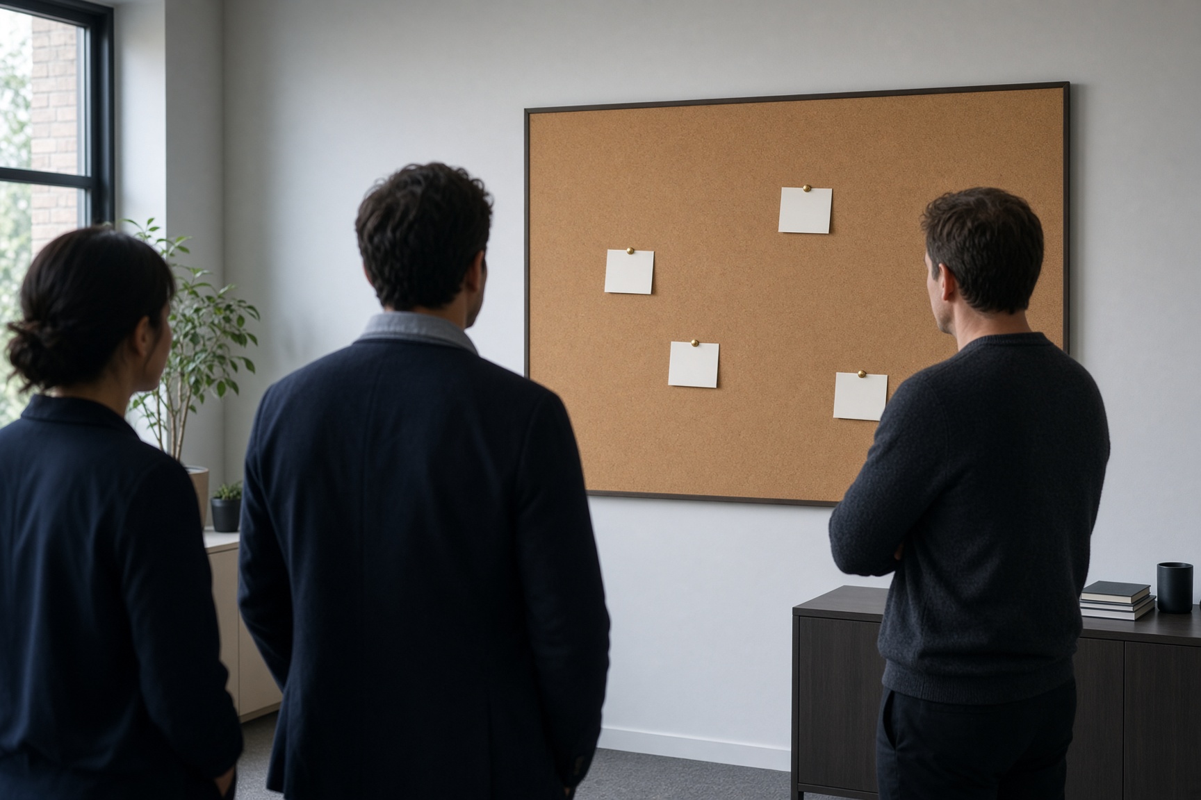 Twee mensen bekijken samen een presentatie op een scherm